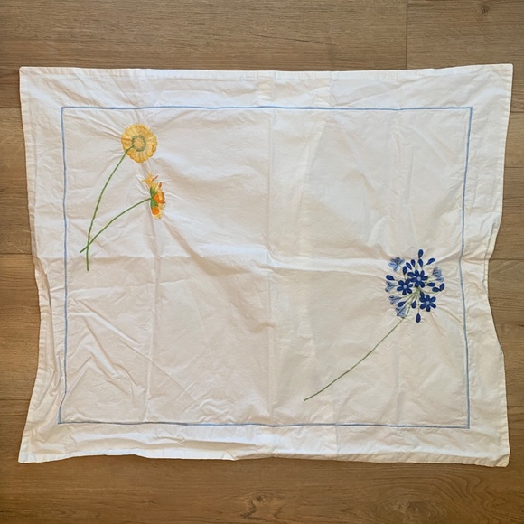 Crate & Barrel Embroidered Pillow Shams (set of 2) - Picture 2 of 9